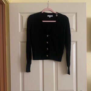NWOT Veronica Beard Black Button-Up Cardigan